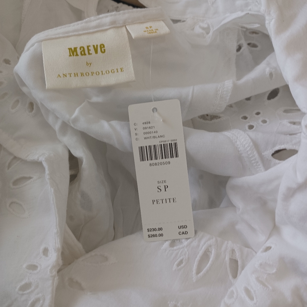 NWT Anthropologie Maeve Eyelet Dress - Picture 11 of 14